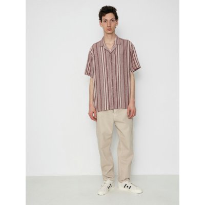 Brixton Bunker Seersucker (cranberry juice/off white)