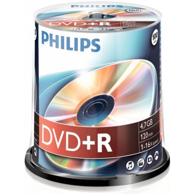 Philips DVD+R 4,7GB 16x, cakebox, 100ks (DR4S6B00F/00) – Zbozi.Blesk.cz