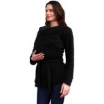Jožánek těhotenský a nosící zavinovací kabátek Zina fleece černý – Zboží Dáma