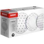 BANQUET Sada talířů BLACK DOTS 18 ks – Zboží Mobilmania