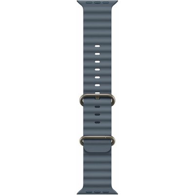 Apple Watch 49mm ocelově modrý Oceánský řemínek - provedení z přírodního titanu MGCC4ZM/A – Zboží Živě
