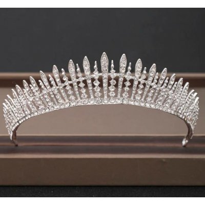 Naishide Jewelry slavnostní korunka do vlasů Crystal spines stříbrná – Sleviste.cz