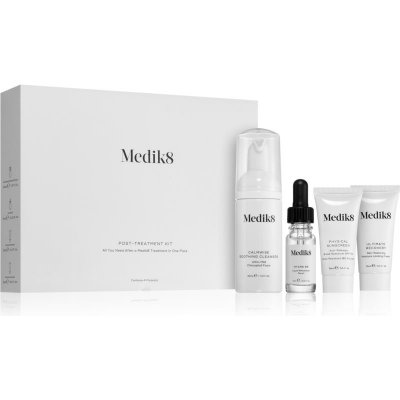 Medik8 Post-Treatment zklidňující čisticí pěna 40 ml + hydratační sérum 10 ml + ochranný krém SPF50 15 ml + hydratační krém 15 ml dárková sada – Zboží Mobilmania