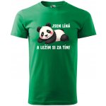 Sablio Tričko s potiskem Jsem líná a ležím si za tím zelené – Zboží Dáma