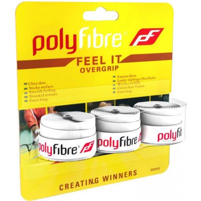 Polyfibre Feel It Overgrip 3ks white