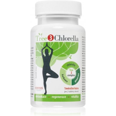 Swiss Tree3 Chlorella Turmeric Green Tea 1 Month Cure 60 kapslí