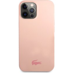 Pouzdro Lacoste Liquid Silicone Glossy Printing Logo iPhone 13 Pro Max růžové