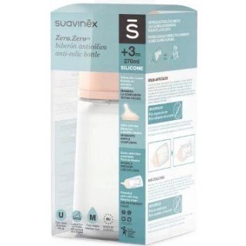 Suavinex antikoliková lahvička Zero M bílá 270ml