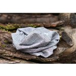 Nelly bavlněná šála tm. šedá kostka – Zboží Mobilmania