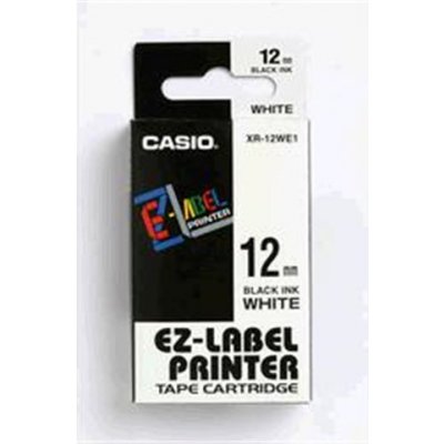 Tonery Náplně Páska Casio XR-12WE1 (Černý tisk/bílý podklad) (12mm)