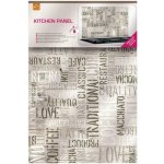 Crearreda Samolepicí kuchyňský panel KP Coffee 67250 Nápis s textem kávy 1 arch 47x65 cm – Zboží Dáma