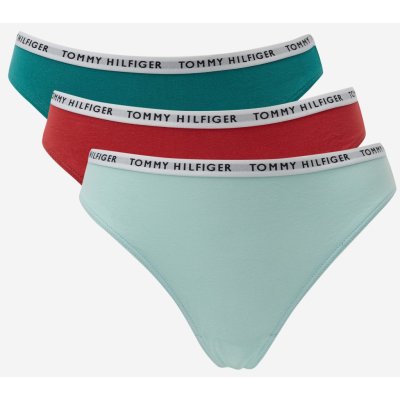 Tommy Hilfiger Underwear Sada tří tang ve světle modré zelené a červené – Zbozi.Blesk.cz