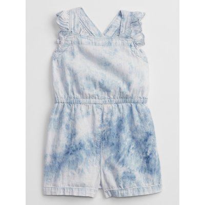 Dětský overal tie dye denim romper Modrá – Zboží Mobilmania