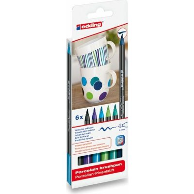 Edding popisovače na keramiku a porcelán modré odstíny 6 ks – Zboží Mobilmania