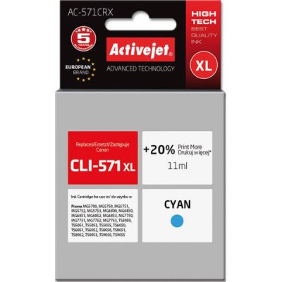 Activejet Canon CLI-571CXL - kompatibilní – Hledejceny.cz