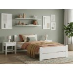 Textilomanie Ikaros Double bílá s laťkovým roštem – Hledejceny.cz