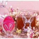 Clayre Eef transparentní skleněný kalíšek na vajíčko s králičími oušky Ø 5*6 cm – Zboží Dáma