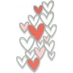 Sizzix Thinlits Srdíčka propojená vyřezávací kovová šablona – Zboží Mobilmania