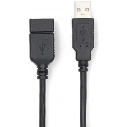 Nedis CCGL60010BK30 prodlužovací USB 2.0 zástrčka USB A - zásuvka USB A, 3m, černý