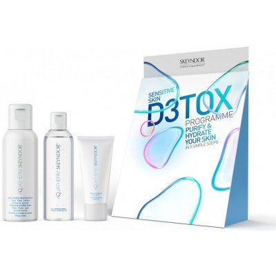 Skeyndor Aquatherm Detox micelární voda 100 ml + termální čistící gel 75 ml + hydratační krém FII 25 ml dárková sada – Zbozi.Blesk.cz