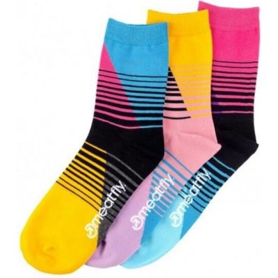 Meatfly 3 PACK ponožky Color Scale socks S19 Multipack