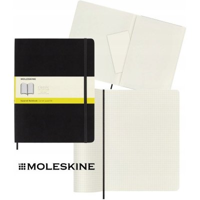 Moleskine Zápisník - měkké desky černý B5 čtverečkovaný – Zboží Dáma