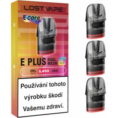 Lost Vape E Plus Dual Pod cartridge 3 ml 0,45 ohm 3 ks – Zboží Mobilmania