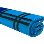 Krepový papír - Károvaná černá na tyrkysovém 0,5x2m C24D58 28 g/m2 – Hledejceny.cz