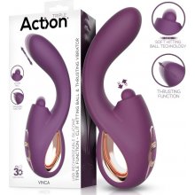 Action Vinca Triple Function with Clit Hitting Ball & Thrusting Purple