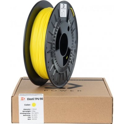 3Dpower Elasti TPU 90A Yellow 1,75 mm 0,5 kg – Zboží Živě