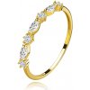 Prsteny Šperky Eshop Prsten ze žlutého zlata řada kulatých a kubických zirkonů S5GG261.14