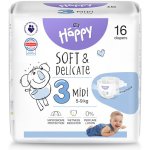 BELLA HAPPY Baby Midi 5-9 kg Big Pack 70 ks – Zboží Mobilmania