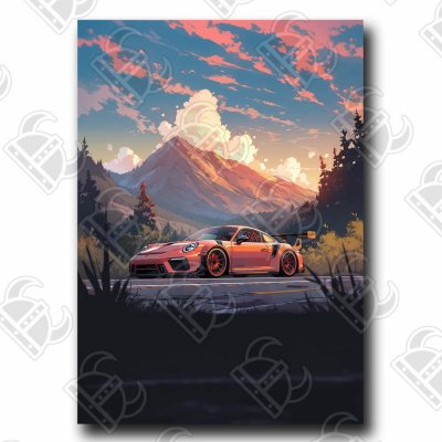 A3 Supercar plakát Porsche 911 GT3RS Ver. 2 – Sleviste.cz