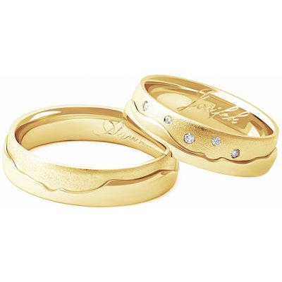 Aumanti Snubní prsteny 167 Zlato žlutá – Zboží Mobilmania