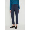 Dámské klasické kalhoty United Colors of Benetton dámské kalhoty jednoduché high waist 4GD7DF007 tmavo modré