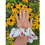 Mušelínová scrunchie s kapsičkou - dámská Barva: Kytičková – Zboží Dáma