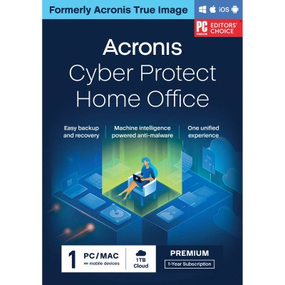 Acronis Cyber Protect Home Office Premium pro 1 počítač + 1 TB úložiště, předplatné na 1 rok