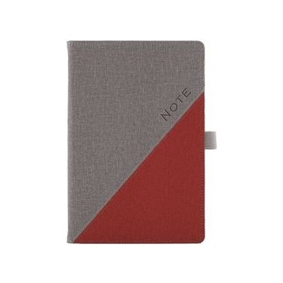 Notes DIEGO A5 linkovaný šedá/červená – Zboží Mobilmania