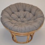 Axin trading Relaxační papasan ARTEMIS 110 cm ratan látka medová šedý melír