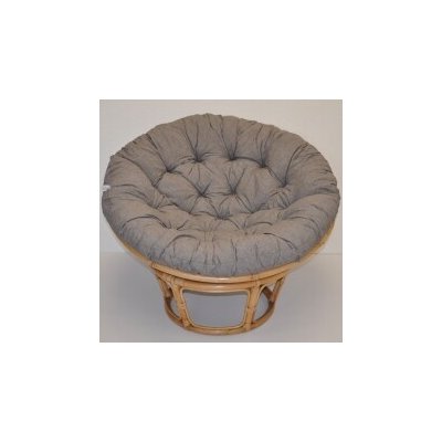 Axin trading Relaxační papasan ARTEMIS 110 cm ratan látka medová šedý melír – Sleviste.cz