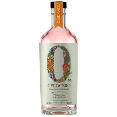 CERO CERO GIN Rhubarb & Ginger 0,0% 0,7 l (holá láhev) – Sleviste.cz