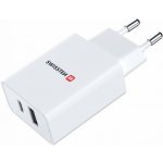 Swissten síťový adaptér power delivery 30w 1x usb-c + 1x usb bílý – Zbozi.Blesk.cz