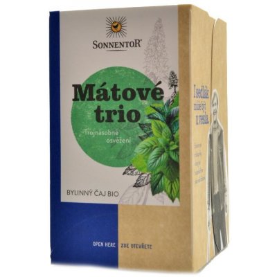 Sonnentor Mátové trio BIO čaj porcovaný dvoukomorový 21,6 g – Zboží Mobilmania
