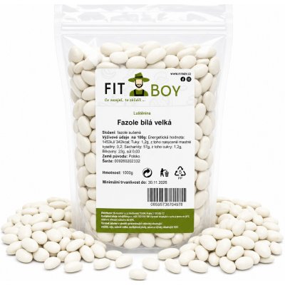 Fitboy Fazole bílá velká 1 kg – Hledejceny.cz