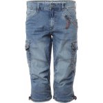 Timezone 3/4 kraťasy Loose Miles pánské džínové Kraťasy Středně modré – Sleviste.cz