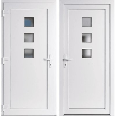 OknaDvereNaMiru.cz Vchodové dveře STYL Ella Bílá / Bílá 90 x 220 cm – Zboží Mobilmania