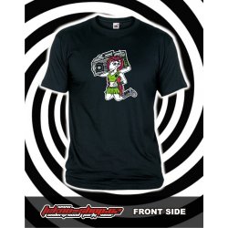 Teknoshop Crazy Girl tekno tričko s potiskem pánské černé