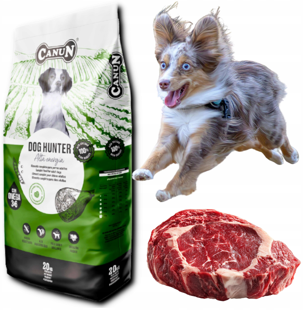 Canun hovězí pro aktivní psy 20 kg