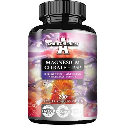Apollo's Hegemony Magnesium Citrate + P5P 200 Kapslí – Hledejceny.cz