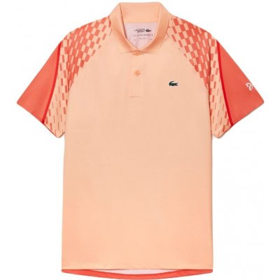 Lacoste Tennis x Novak Djokovic Tricolour Polo Shirt light orange/red/orange